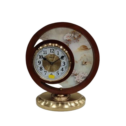 Vintage Table Clock - Color: Brown