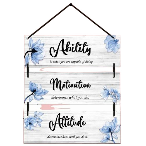 Wooden Motivational Quotes Wall Hanging