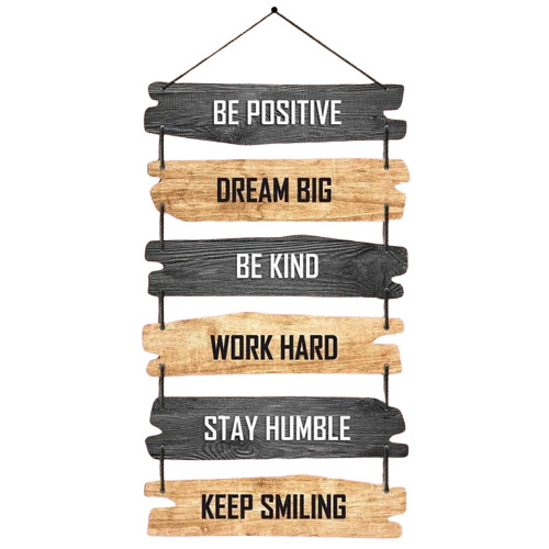 Wooden Positive Quotes Wall Hanging
