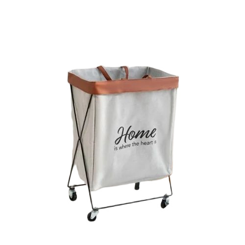 Foldable White Laundry Basket