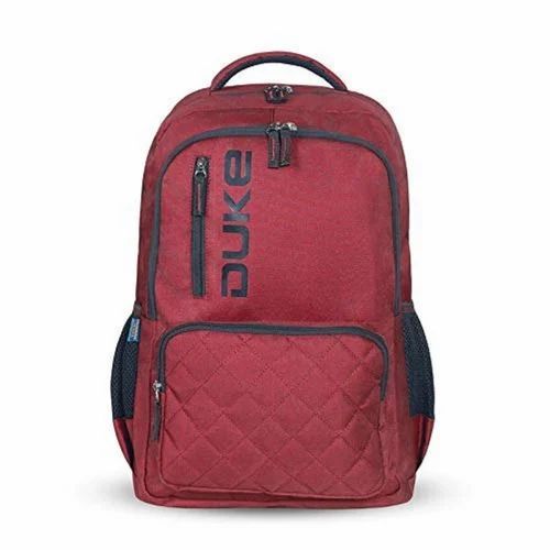 Polyester Unisex Backpack - Color: Red