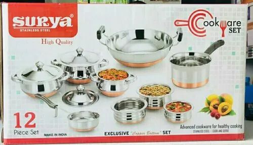 12 Piece Stainless Steel Cookware Set
