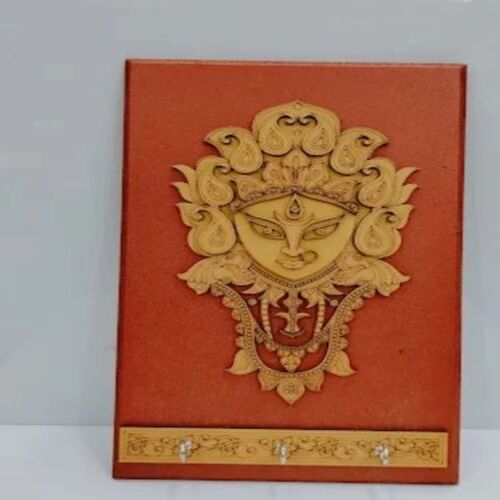Goddess Durga Wooden Key Holder