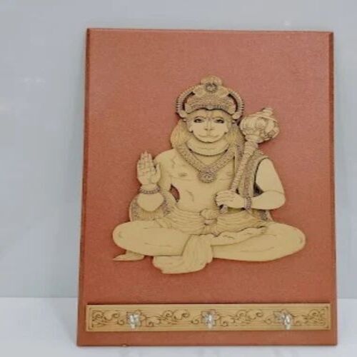 Hanuman Ji Wooden Key Holder