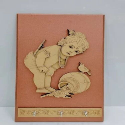 Krishna Wooden Key Holder
