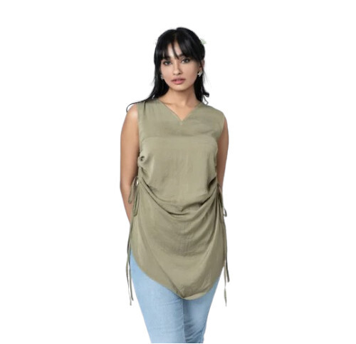 Olive Green Sleeveless Top