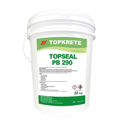 Topseal PB 290 Water-Based Bitumen Modified Polyurethane Waterproof Coating