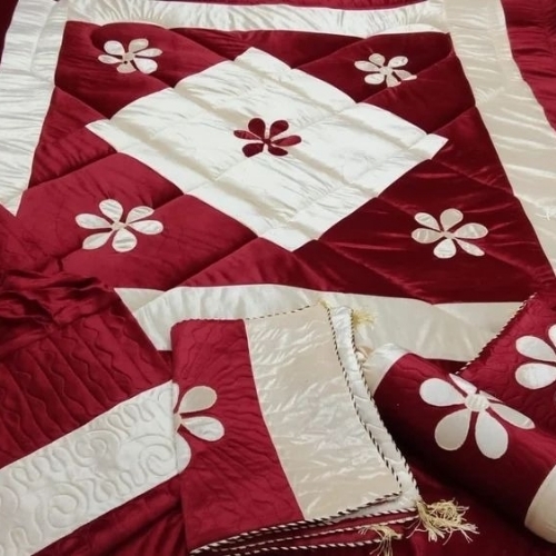 Velvet Maroon Bed Sheet