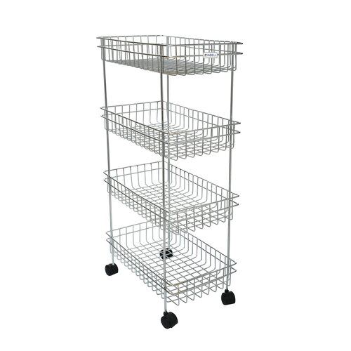 4 Layer SS Kitchen Trolley