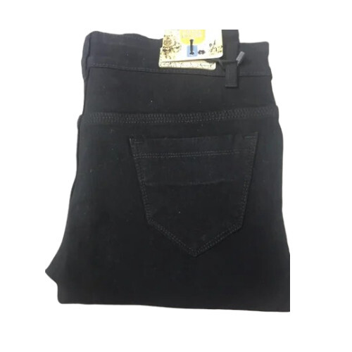 Ladies Black Solid Denim Jeans