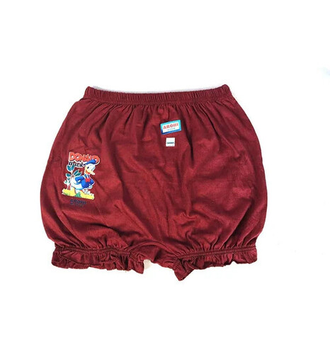 Maroon Cotton Baby Bloomers