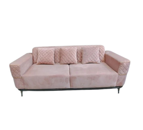 Three Seater Light Pink Living Room Sofa