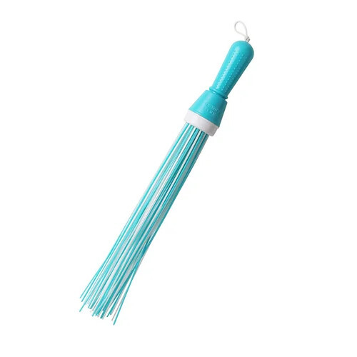 Plastic Floor Broom - Color: Teal