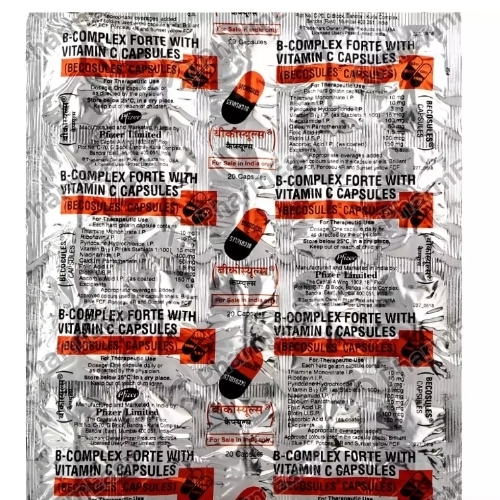 Becosules Capsules - Capsules Form | Suitable For All Ages, Immune Support, Anti-Fatigue, 12-Month Shelf Life, Medical Use