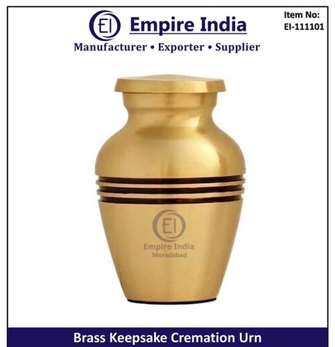 Brass Keepsake Cremation Urn - Color: Gold