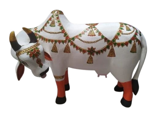 Wooden Cow Statue