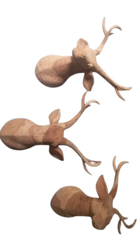 Wooden Deer Heads