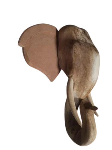 Wooden Elephant Head