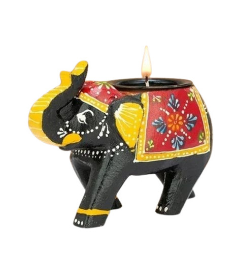Wooden Painted Elephant