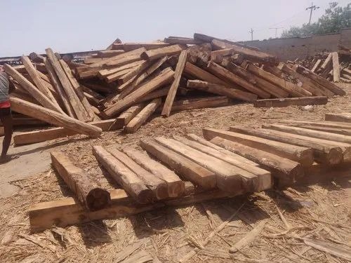 2.20 M Ecuador Rough Square Teak Wood