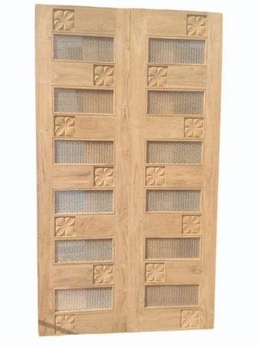 90 Inch Teak Wood Mosquito Net Double Door