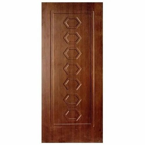 Brown Bathroom Wooden Flush Door