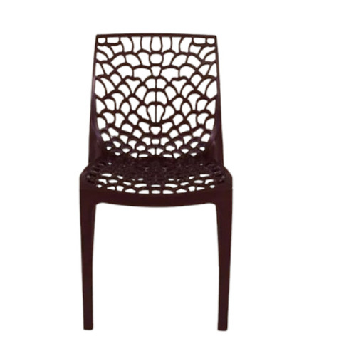 Brown Plastic Armless Chair