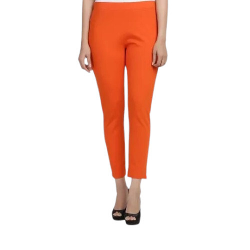 Cotton Spandex Women Straight Pant