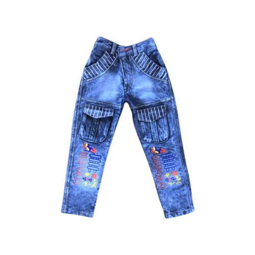 Kids 6 Pocket Half Elastic Waist Jeans