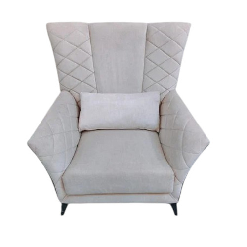 Single Seater White Living Room Sofa
