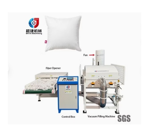Automatic Pillow Cushion Stuffing And Chemical Fiber Opening Machine Feather Cotton Filling Machine - Color: Grey