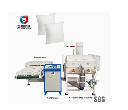 Automatic Stuffing Cushion Production Line Goose Down Pillow Filling Machine Opening Fiber Machine - Color: Grey