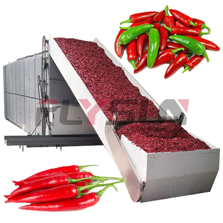 Chilli Peppers Finger Peppers Mesh Belt Dryer Green Pepper Rings Continuous Dehydration Drying Equipment