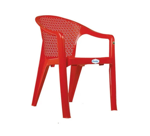 Red Low Back Plastic Outdoor Chair