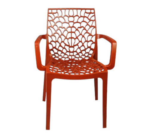 Red Plastic Cafe Chair
