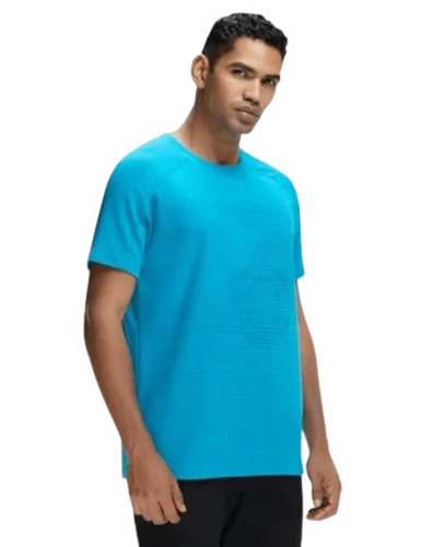 Blue Cotton Men T Shirt