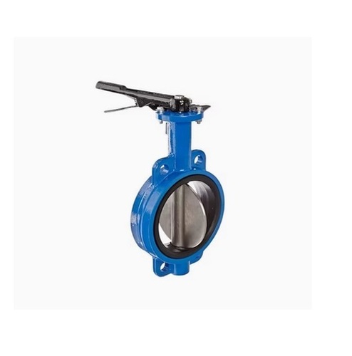 Ductile Iron Body Ss410 Shaft Hand Lever Wafer Universal Flange Centerline Butterfly Valve for Drainage