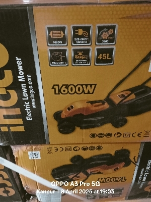 Electric Power Lawn Mower - Color: Black