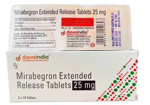 Mirabegron 25 Mg Tablet - Suitable For: Adults