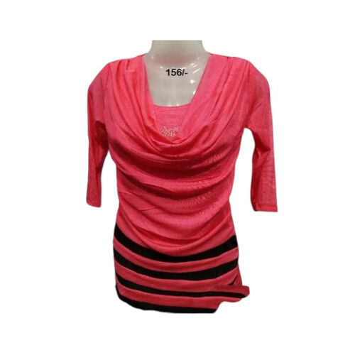 Party Wear Round Neck Rayon Ladies Top