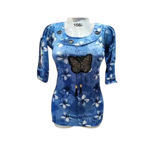 Round Neck Rayon Women Top