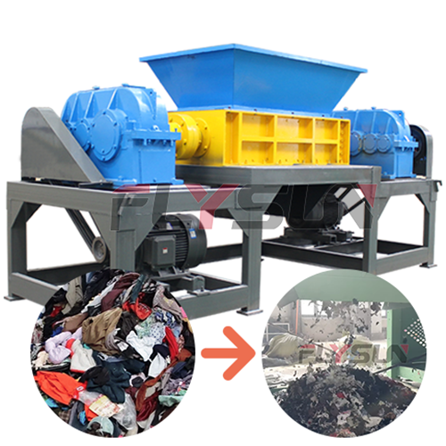 Solid Waste Shredding Machine Double-Shaft Shredder Waste Clothing and Furniture Shredding Equipment