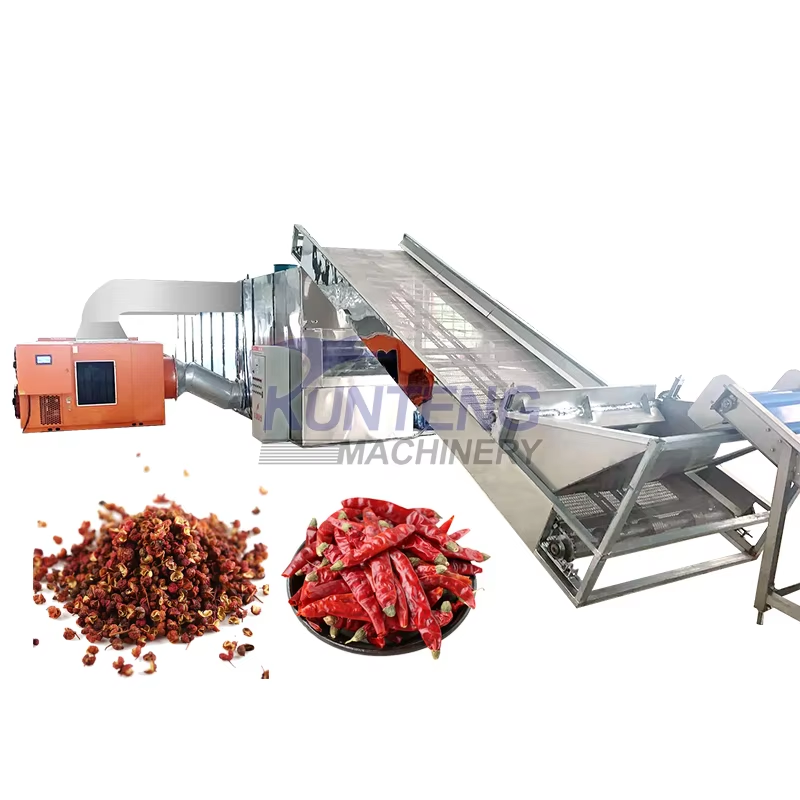 Agricultural Chilli Chili Pepper Vegetable Food Dryer Machine Continuous Spice Seasoning Dryer - Automation Grade: Fully Automatic