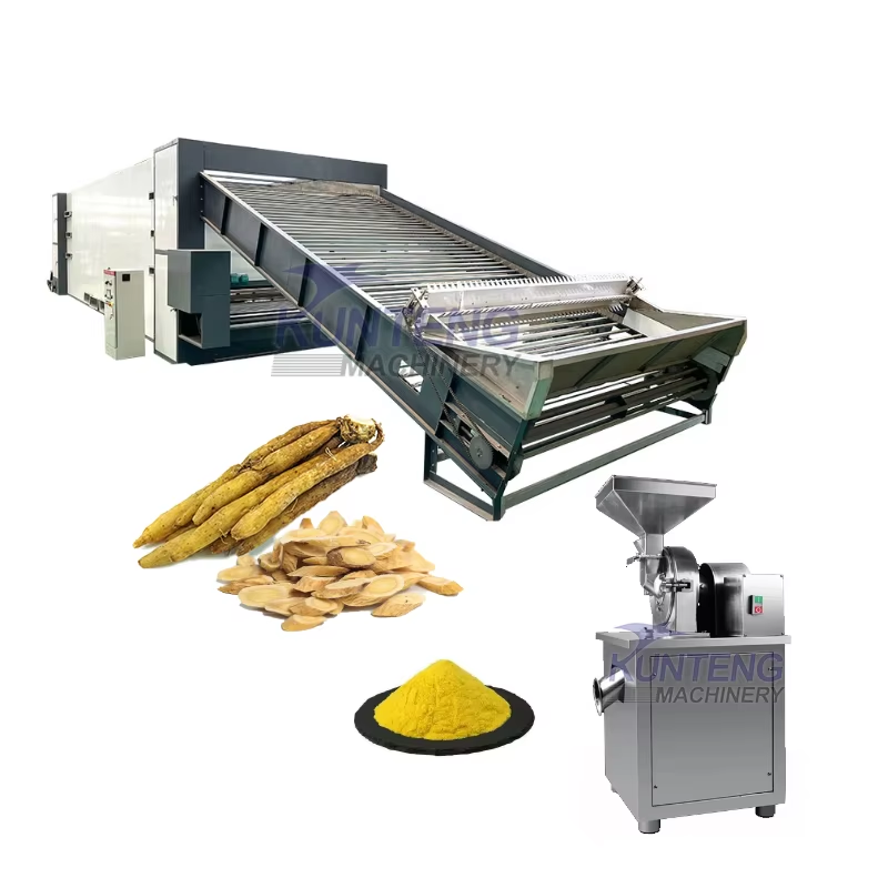 Commercial Continuous Type Root Plant Dryer Vegetable Herb Drying Machine