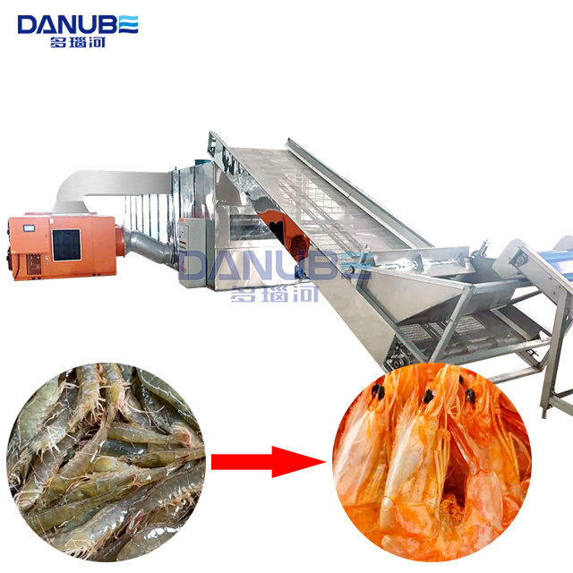 High Effective Mesh Belt Dryer Seafood Drying Machine Shrimp Cleaning And Drying Processing Machine Meat Drying Machinery - Dimension (l*w*h): 5.8*2.5*2.2  Meter (m)