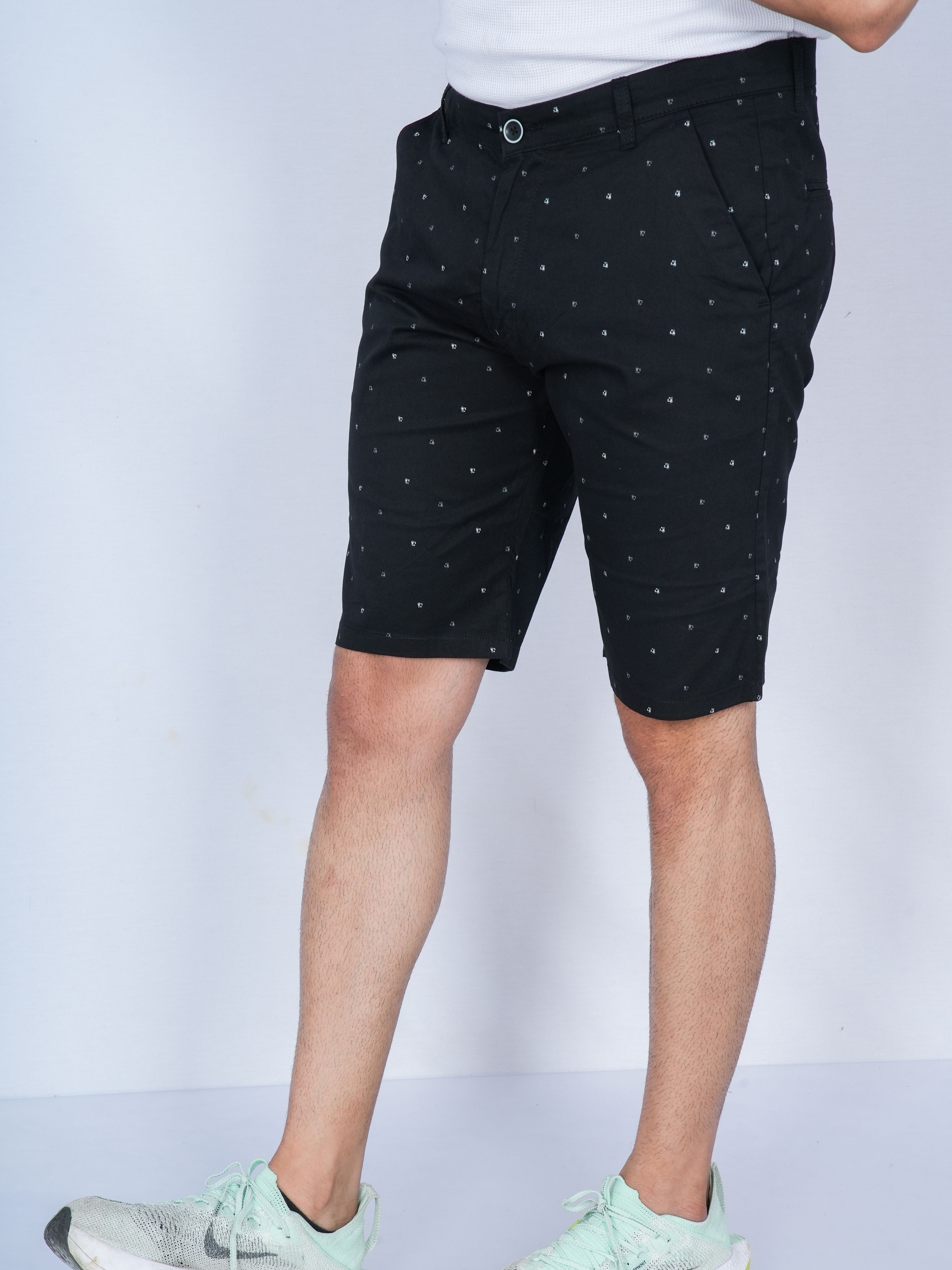 Mens Printed Shorts - Color: Black