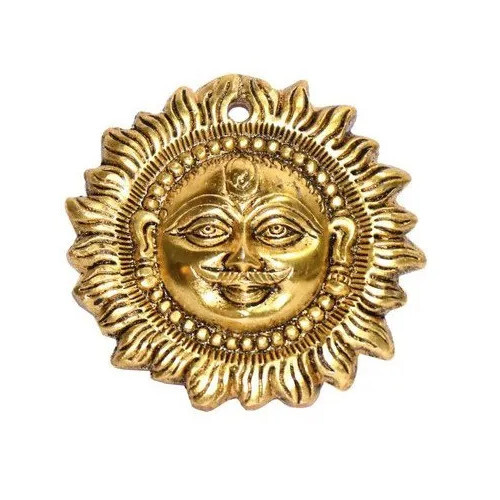 8 cm Brass Sun Wall Hanging