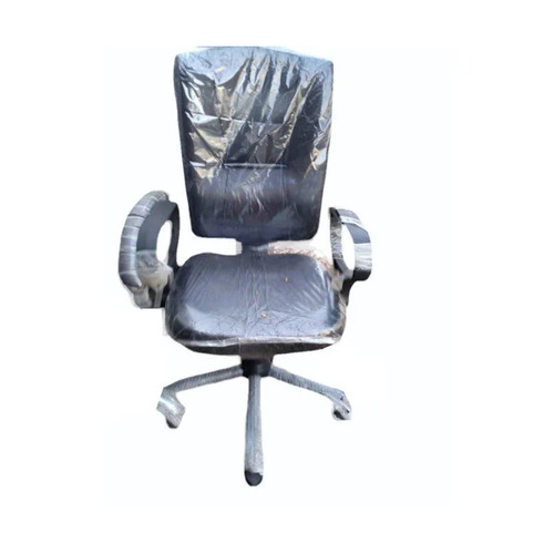 Black Mid Back Office Leather Chair