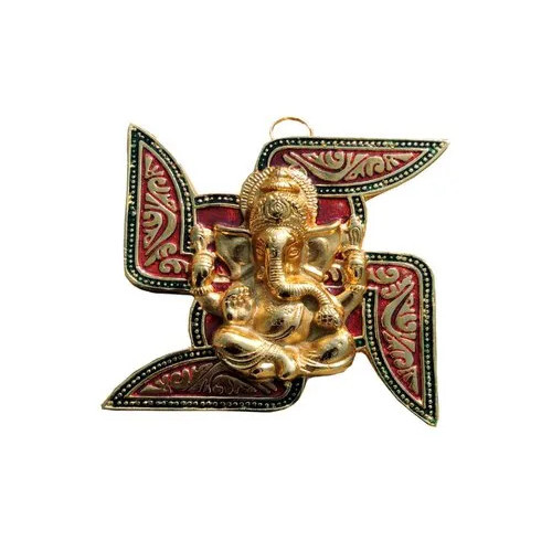 Brass Swastik Ganesha Wall Hanging