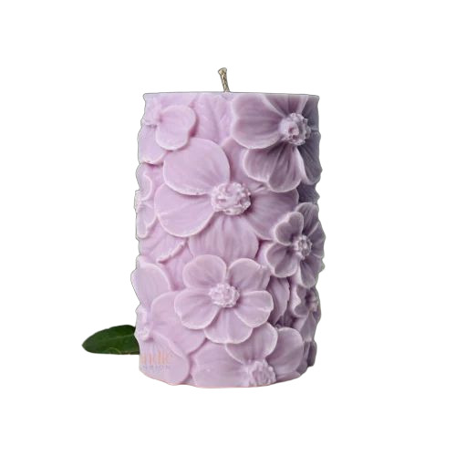 Decorative Flower Pillar Candles